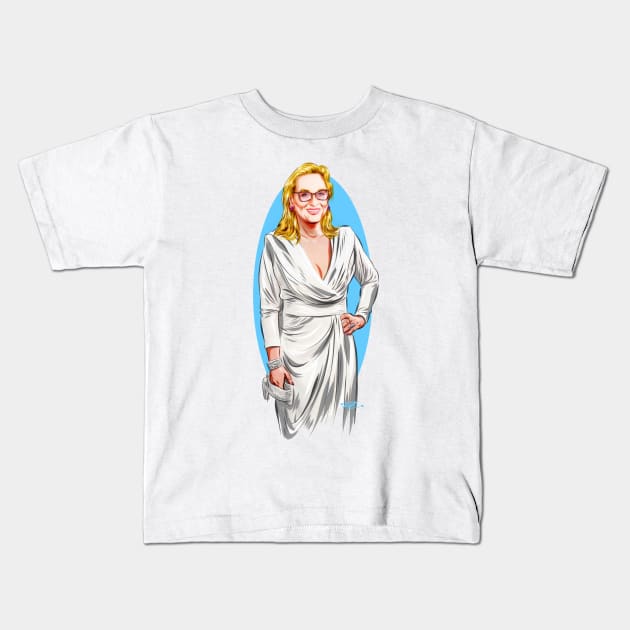 Meryl Streep - An illustration by Paul Cemmick Kids T-Shirt by PLAYDIGITAL2020